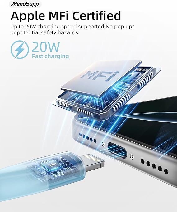 3 Pack Apple MFi Certified Lightning Charger Cable 10FT Fast Charging USB Cord for iPhone 14 13 12 11 Pro Max iPad