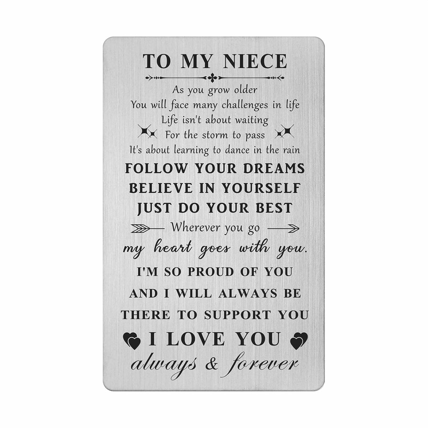 Niece Mothers Day Cards From Aunt Uncle - Niece Graduation Gifts Birthday Card, Niece Christmas Ideas