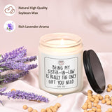 Gifts For Sister In Law, Funny Bride Lavender Soy 7 Oz Candle-Being My Sister-In-Law Is Really, Best New Sister In Law Gifts Ideas For Christmas Birthday Valentine'S Day(White)