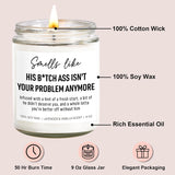 Funny Scented Candles, Divorce Gifts For Women, Divorce Party Decorations - Cheer Up, Breakup Gifts For Women, Newly Divorced Woman, Her - Break Up, Ex Boyfriend Presents - 9 Oz