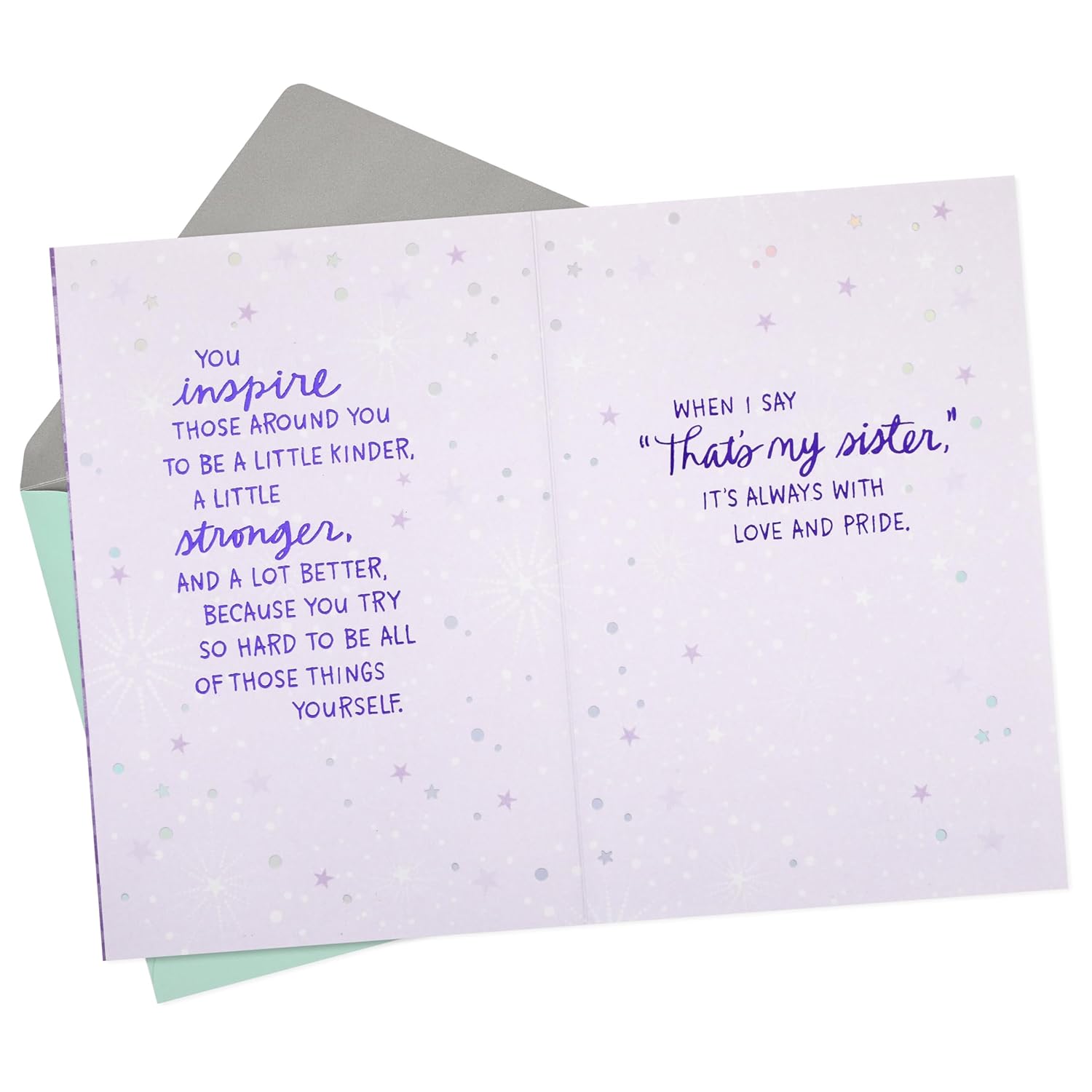 Hallmark Mother's Day Card for Sister (Love and Pride) for Birthday, Thinking of You, Congrats, or Any Occasion