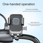 Bike Phone Holder, 360° Rotatable, One-Hand Use, Fits 4"-6.9" Phones