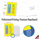 - 80Th Happy Birthday Card Funny - 80 Year Old Celebration, Milestone Humor Card For Grandparents, Parents - In Celsius 80 C9351Mbg