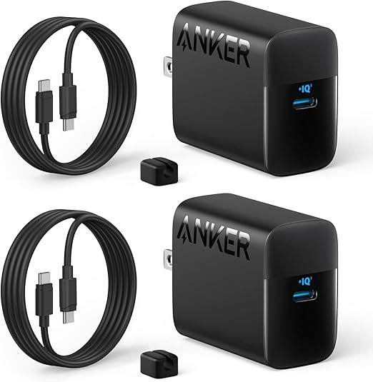 2 Pack 45W USB C Fast Charger Block with 5FT USB C Cable for iPhone 17 16 iPad Samsung Galaxy S24