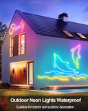 16.4FT Smart RGB IC Neon Rope Lights USB App Control Music Sync Waterproof LED Strip