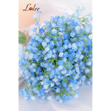 30 Pcs Baby'S Breath Artificial Flowers - Blue Small Babys Breath Flowers - Real Touch Fake Gypsophila Bouquets For Wedding Decor, Party Arrangements, Home Decoration, Diy Crafts