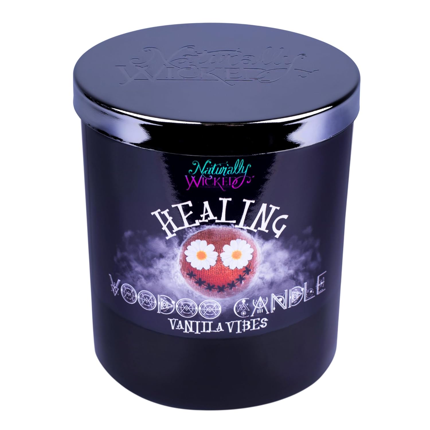 Voodoo Healing Candle Set - Inc. Voodoo Doll, Crystal, Wood Wick, Vanilla Vibes Scent & Gift Box