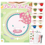 Tea Party Decorations Games Pin The Tea Cup On The Saucer Funny Game For Garden Floral Tea Birthday Party School Classroom Lets Par Tea Party Supplies