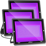 3 Pack 600W LED Black Lights IP66 Waterproof Outdoor Flood Blacklight for Glow Party Stage
