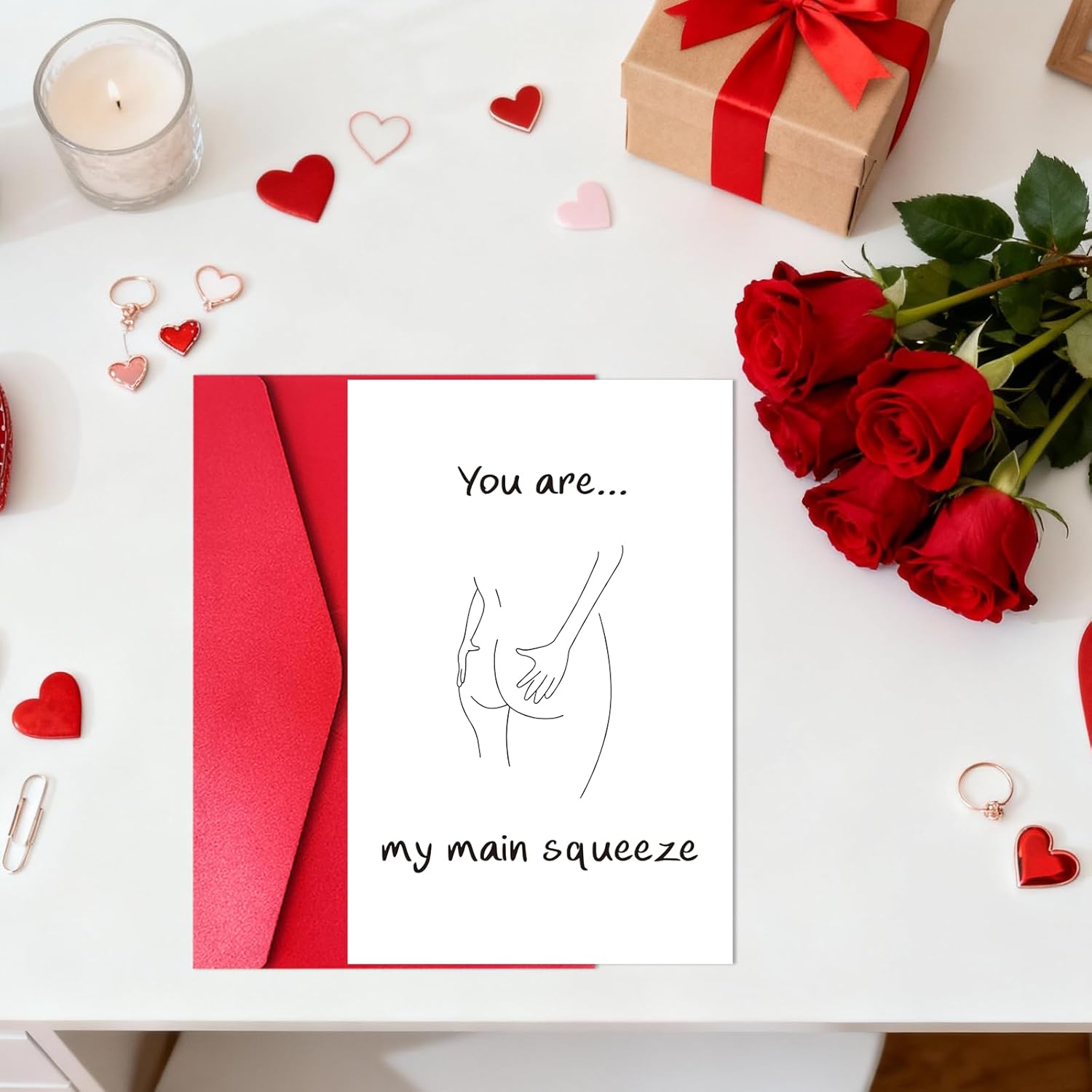 Funny Valentine’S Day Card For Boyfriend Girlfriend, Humorous Valentine’S Day Gift Card For Partner Boo Bae (You Are My Main Squeeze)
