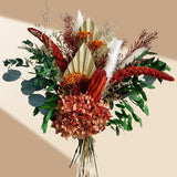 Natural Dried Flower Bouquet - Boho Pampas Grass & Eucalyptus Decor, Preserved Plants Bundle For Vases, Rustic Floral Arrangements For Home Wedding Table Centerpiece Decorations