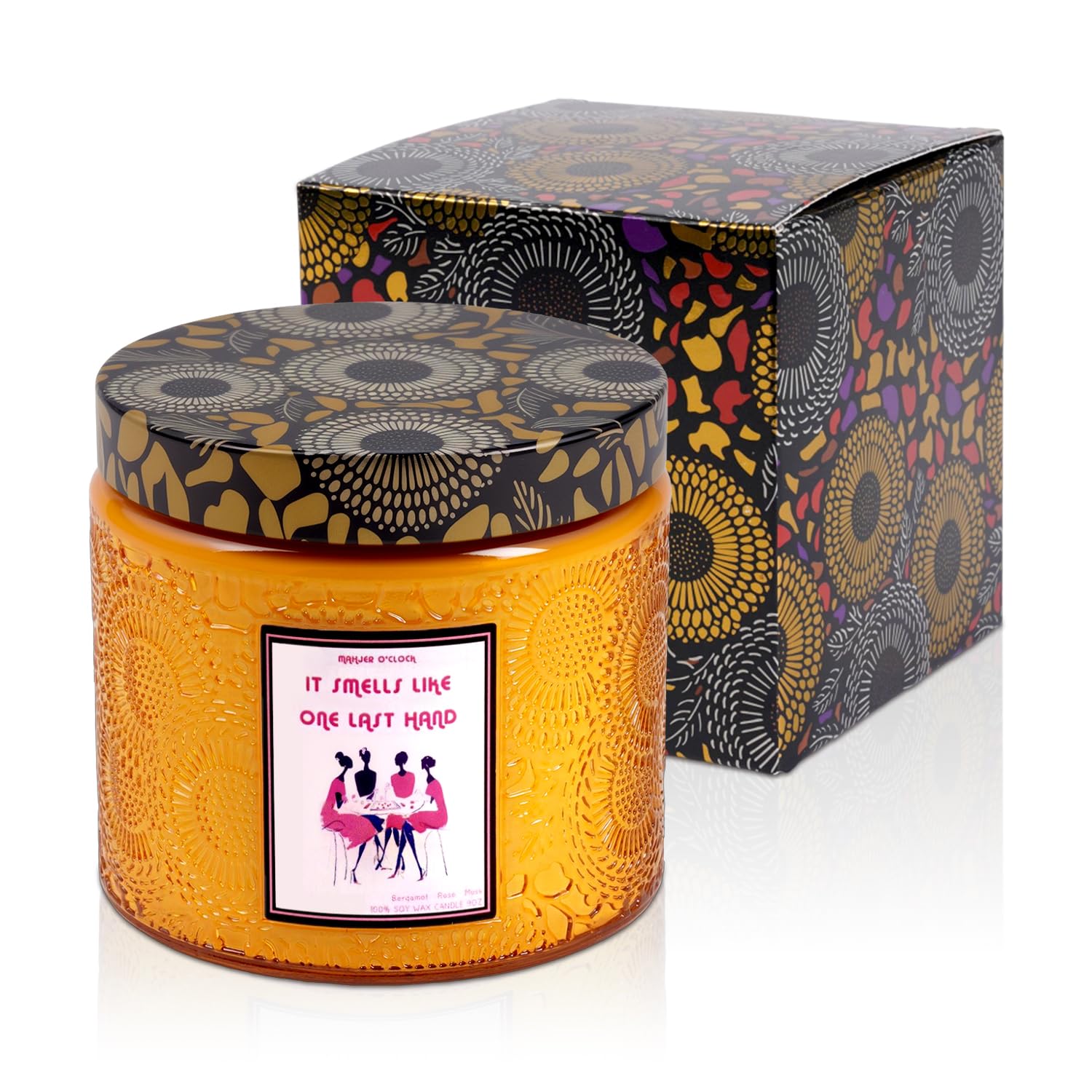 Luxury Mahjong Scented Candle: Rose · Blackberry · Oud | 9Oz Soy Wax Glass Jar - Mah Jongg Gifts - Women Game Night Home Hostess Party Meditation Yoga Lover: Long Lasting Relaxing Housewarming Present