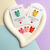 10Pcs Pocket Hug Frog With Card – Greeting Cards For Friends Family Kids And Classmates –Relationship Gift And Keepsake Exchange