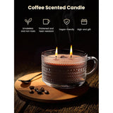Vanilla Coffee Scented Candle, Natural Soy Wax Aromatherapy Candles For Home, 11.3 Oz | 60 Hours Long Lasting Jar Candles, Unique Relaxation Gifts For Women Birthday Anniversary Holiday,2 Wicks