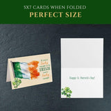 St. Patrick'S Day Greeting Cards, Irish Blessing Cards, 5"X7" Folded Card W/Envelope, Single Card, Made In Usa By A Small Family Business (Lucky Enough)