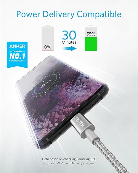 2 Pack USB C to USB C Fast Charging Cable 60W 6FT Type C Charger for iPhone 17 iPad Silver