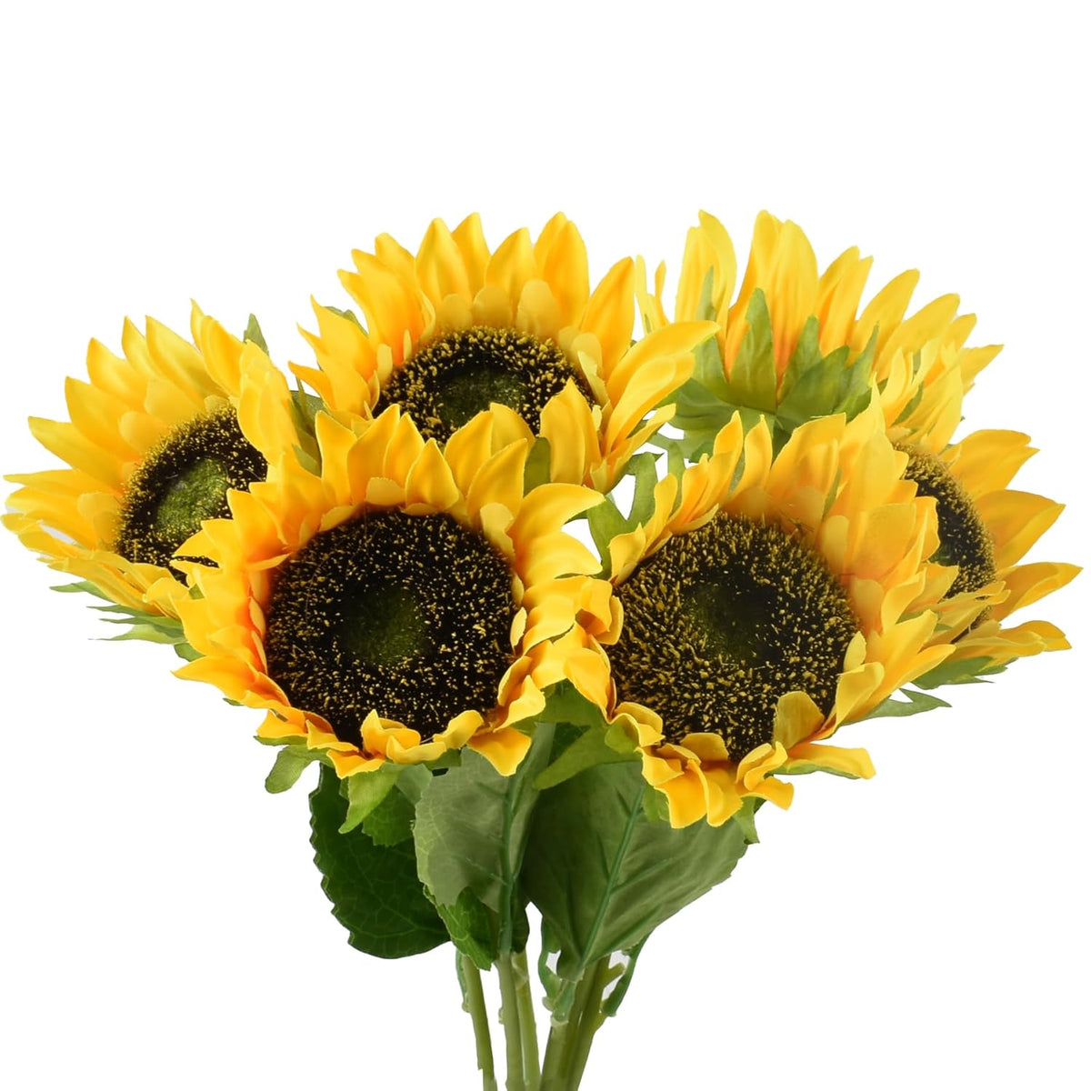 Artificial Sunflower Stem 6Pcs, Fake Sunflower Flowers Long Stem Silk Sunflowers Decoration For Vase Bouquet Centerpiece Outdoor Home Wedding