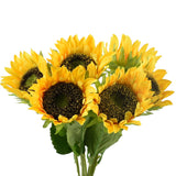 Artificial Sunflower Stem 6Pcs, Fake Sunflower Flowers Long Stem Silk Sunflowers Decoration For Vase Bouquet Centerpiece Outdoor Home Wedding