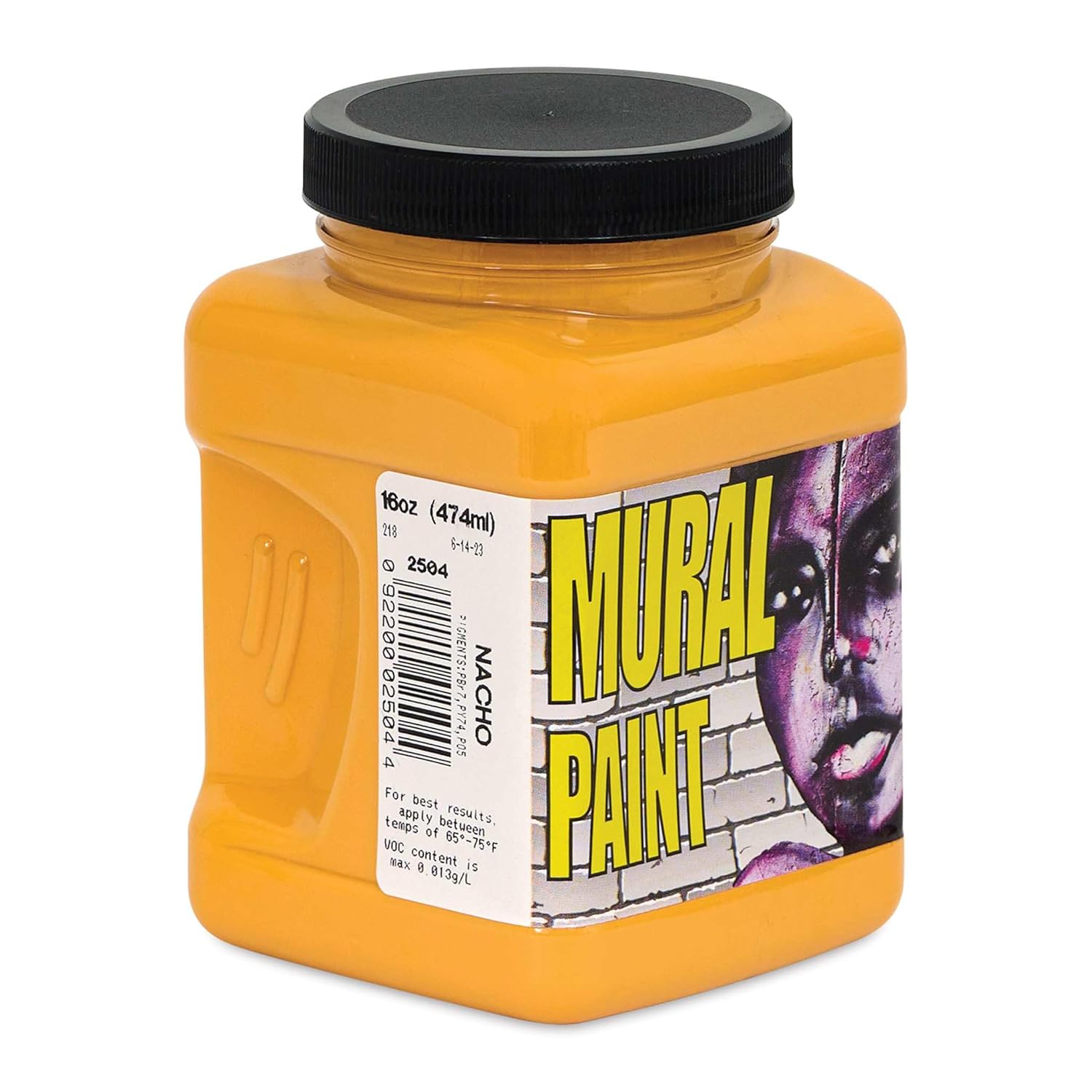Chroma Acrylic Mural Paint for Interior and Exterior Murals - Lightfast, Mixable, Hard-Wearing Vibrant Pigment, 16 oz Nacho (2504)