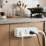 Outdoor Weatherproof Power Strip IPX6 3 Outlets 5 Ft Waterproof Extension Cord