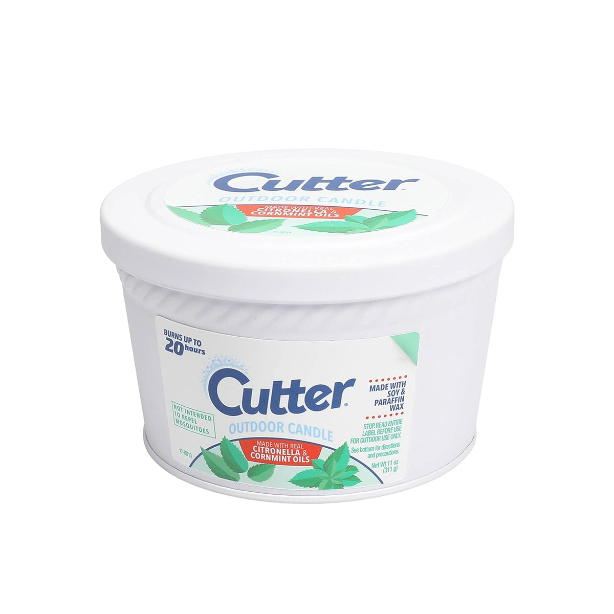 Cutter Citronella and Cornmint Outdoor Candle, 11 ounces, Made with Soy Wax for Outdoor Use