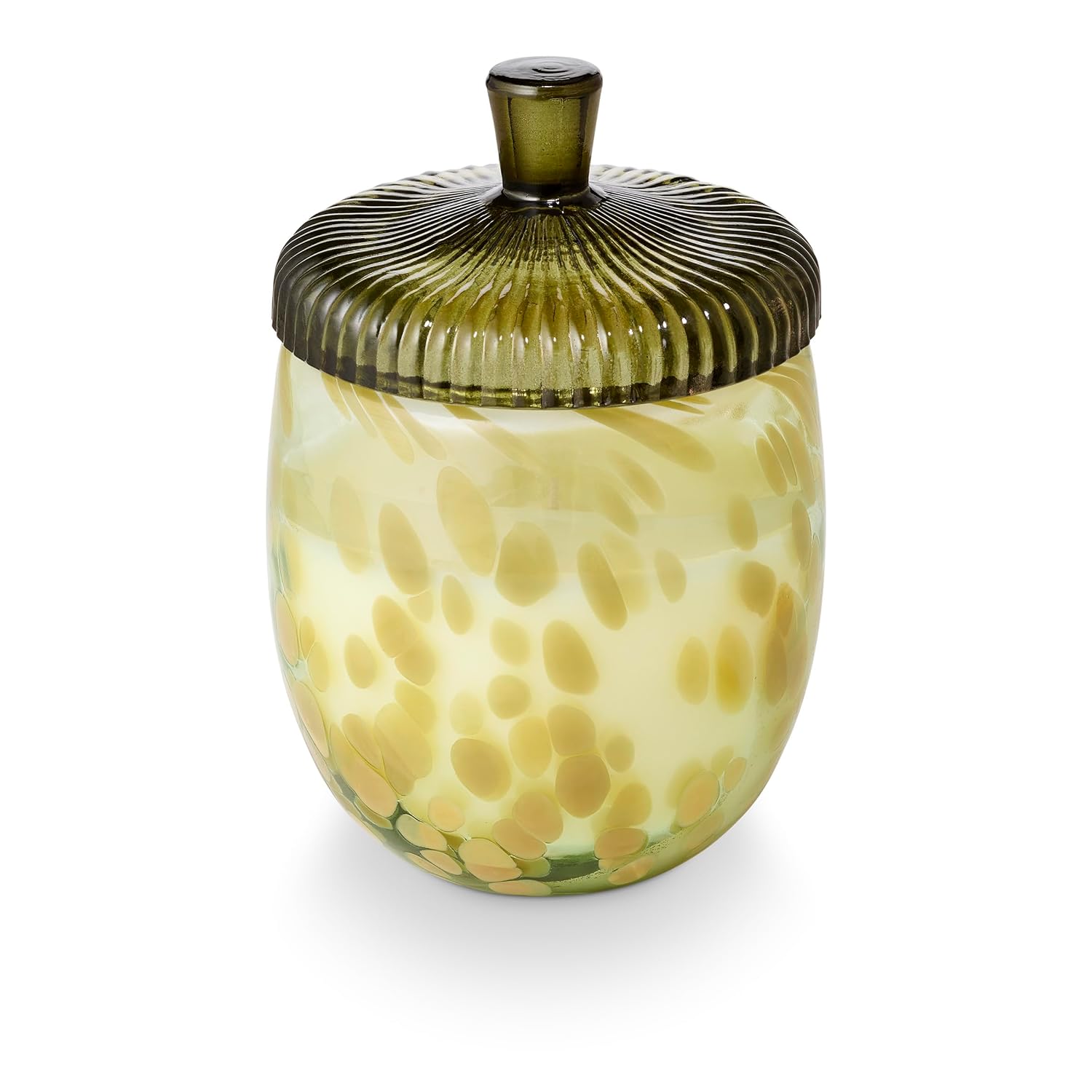 Illume Leaves & Acorn Glass Acorn Candle