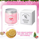 12 Pack Pink Christmas Scented Candles For Home Christmas Gifts For Women 3.5Oz Natural Soy Wax Jar Candles Include 6 Different Scents For Xmas, New Year, And Winter Decor