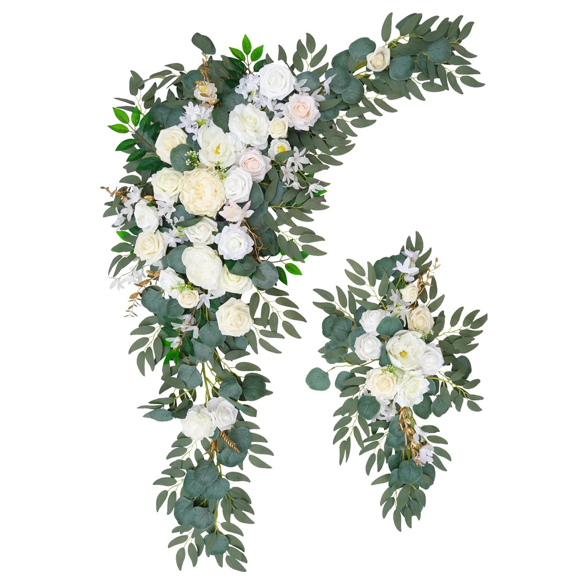 Arch Flowers (Pack Of 2) For Wedding Ceremony Arbor And Reception Backdrop Decoration Wedding Welcome Signs Floral Birthday Party Decoration
