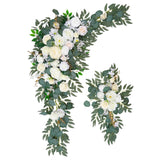 Arch Flowers (Pack Of 2) For Wedding Ceremony Arbor And Reception Backdrop Decoration Wedding Welcome Signs Floral Birthday Party Decoration