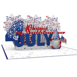 Fireworks Fest: 3D Fourth Of July Card 6X8 - Patriotic Pop-Up With Matching Notecard & Envelope, Celebrate 4Th Of July With A Bang - Star-Spangled Surprise, Independence Day Wishes