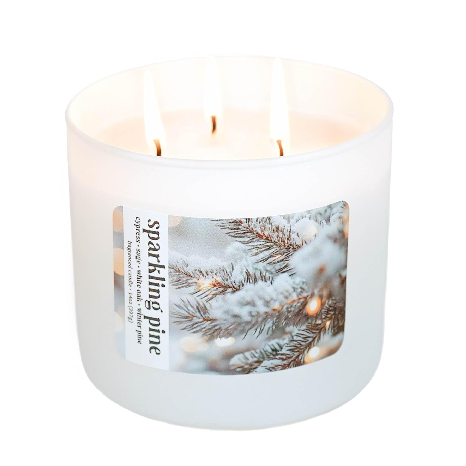 Colonial Candle Sparkling Pine Scented Candle, Holiday Scented Candle - Made in The USA