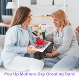 Pop Up Birthday Card - 3D Hummingbird King Portea Flower Greeting Card For Anniversary, Get Well, Thank You, Just Because, All Occasions, Gift For Wife Mom Grandma Daughter Sister Aunt