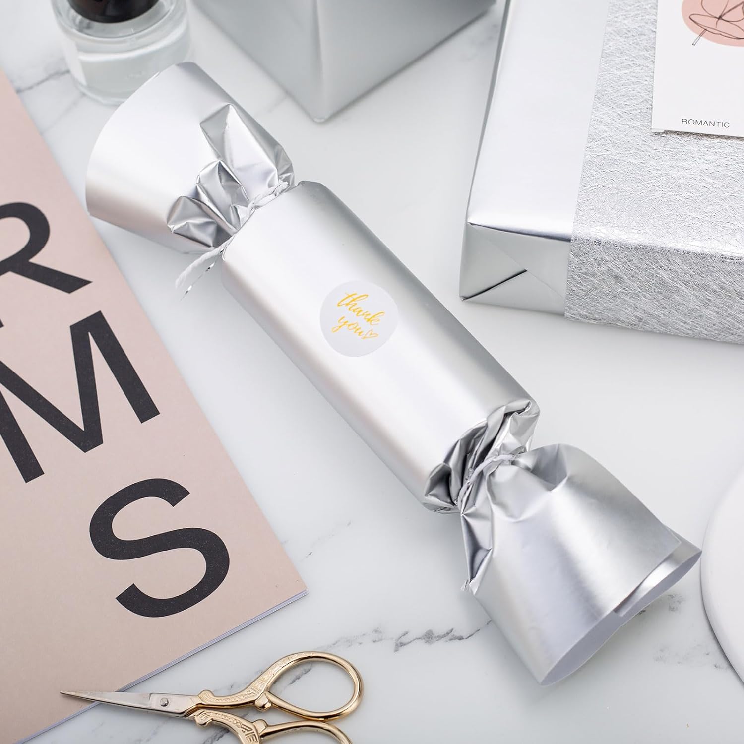 Mini Wrapping Paper Roll-46.8 Sqft. Matte Silver Solid Color For Birthday, Christmas, Wedding, Baby Shower, Holiday, Bridal Shower-17In X 33Ft