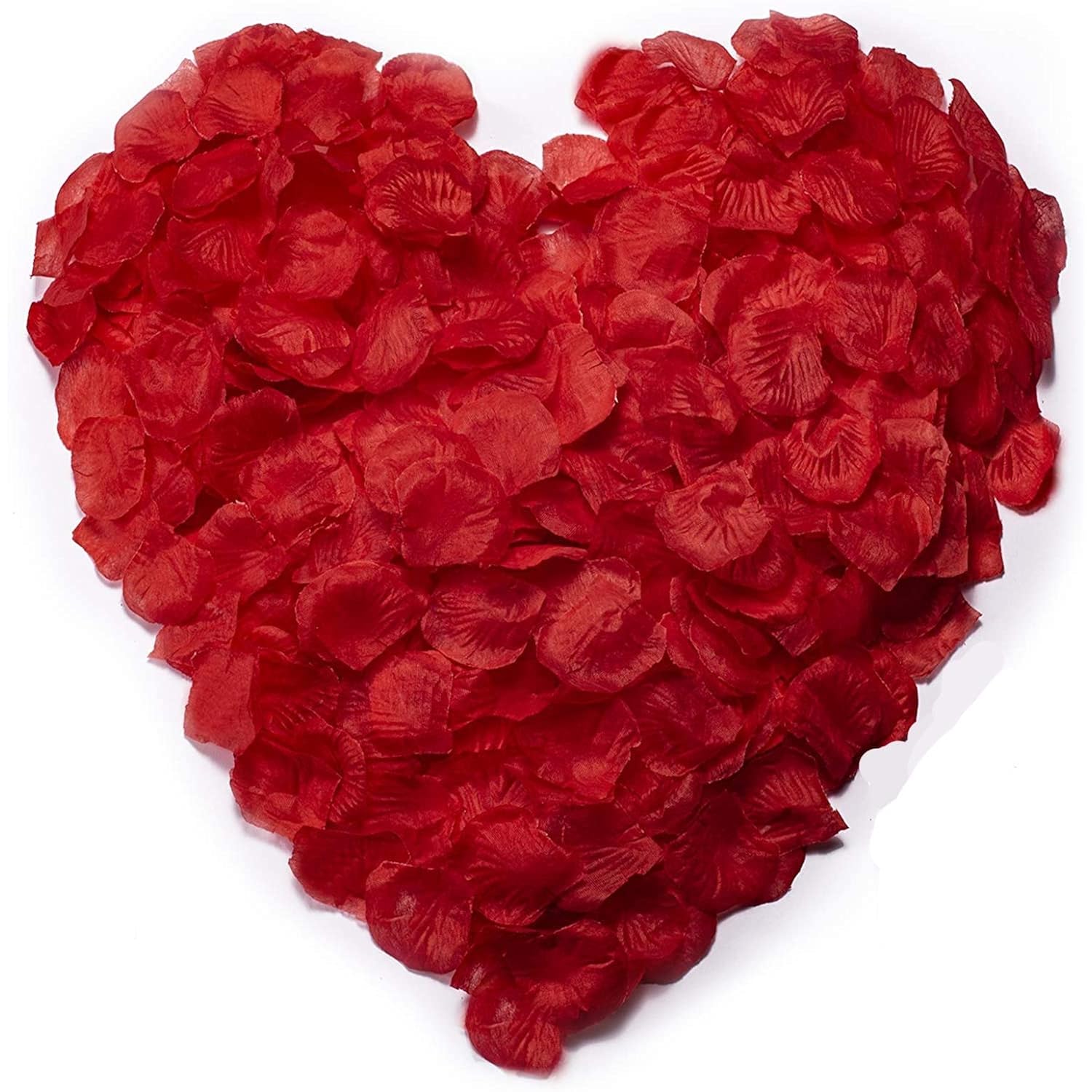 3000 Pcs Red Rose Petals, Artificial Silk Flower Rose Petals, Fake Rose Petals For Wedding Decorations, Romantic Night, Proposal, Anniversary,Parties, Events