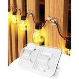 Hooks For Outdoor String Lights Clips - 16 Pack Large Clear Waterproof Outdoor Light Clips With Adhesive Strips - Outside Cable Clip Hooks For Hanging Christmas Light Decor Organizer