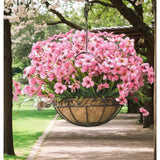 12Pcs Uv Resistant Artificial Flowers Artificial Violet Outdoor Decor Realistic Faux Plants Silk Flowers No Fade For Patio Hanging Baskets Garden Pots Farmhouse Yard (Pink)