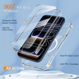 Crystal Clear Magnetic Phone Case with Stand for Apple iPhone 18 Pro Max and iPhone 17 Pro Max