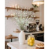 2Pcs Artificial Jasmine Flowers 33.5" Full Vitality Small Floral Branch Stems For Spring Home Office Bedroom Party Wedding Table Centerpieces Decor(White)