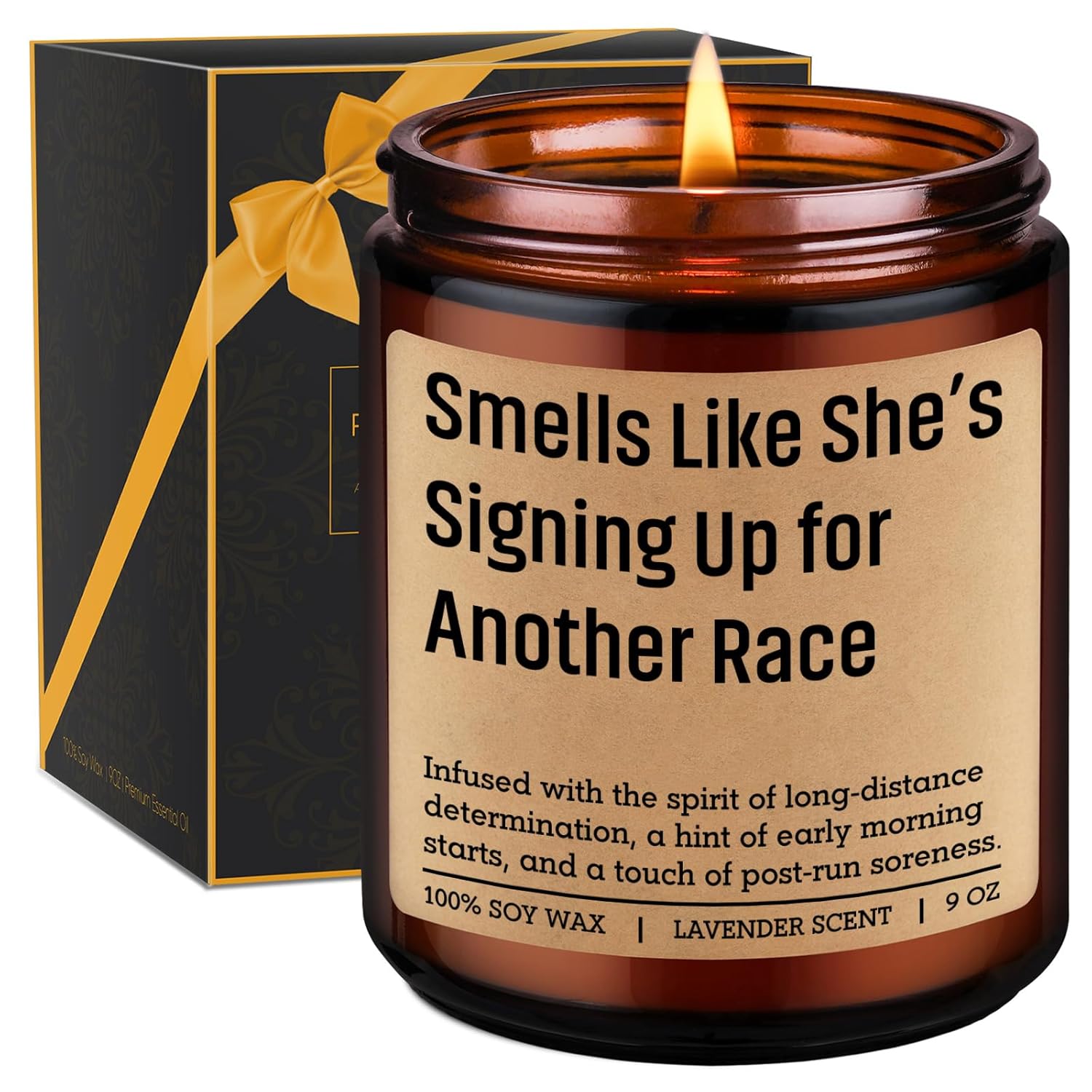 Candle, Gifts For Runners, Running Accessories For Women - Track And Field, Cross Country, 5K Run, Half Marathon Essentials - Valentines, Birthday, Running Gifts For Marathon Runner, Girl, Her