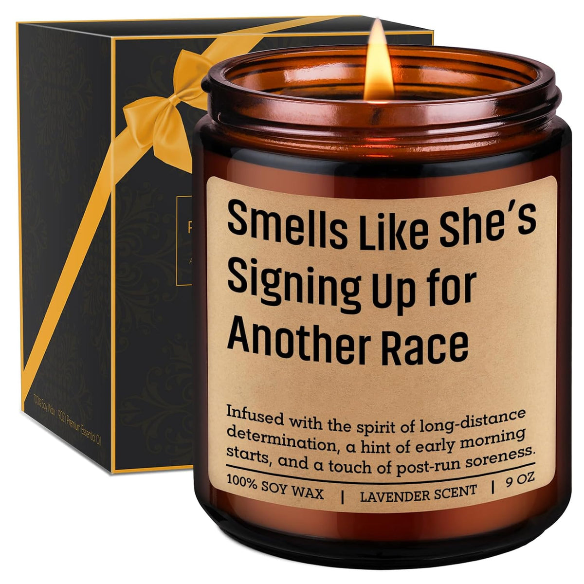 Candle, Gifts For Runners, Running Accessories For Women - Track And Field, Cross Country, 5K Run, Half Marathon Essentials - Valentines, Birthday, Running Gifts For Marathon Runner, Girl, Her