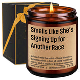 Candle, Gifts For Runners, Running Accessories For Women - Track And Field, Cross Country, 5K Run, Half Marathon Essentials - Valentines, Birthday, Running Gifts For Marathon Runner, Girl, Her