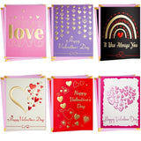 Valentines Cards With Envelopes 24 Pack Foil Embellishment Heart Embossed Cards Blank Inside