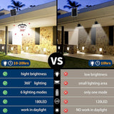 Solar Shed Light Indoor Outdoor 360 Degree Waterproof Motion Sensor Remote Garage Barn Light