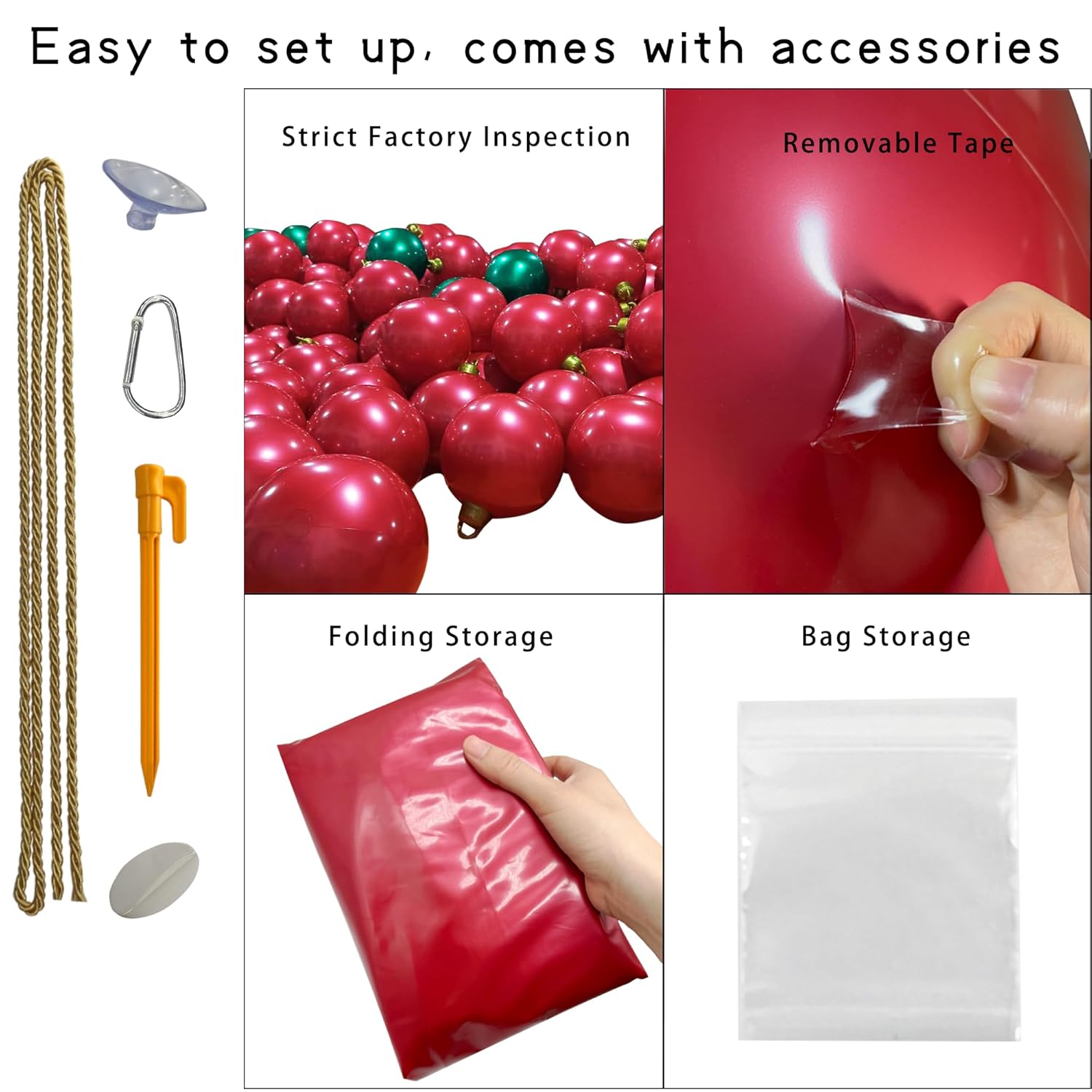 Christmas Decorations Inflatable Balls Outdoor, Large Modern 24 Inches Christmas Ornaments Indoor, Reusable Blow Up Yard