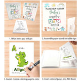Baby'S First Abc Book Baby Shower Activity Keepsake Game, Abc Coloring Baby Shower Guest Book Alternative, Baby'S First Alphabet Coloring Book, Alphabet A To Z Coloring Pages