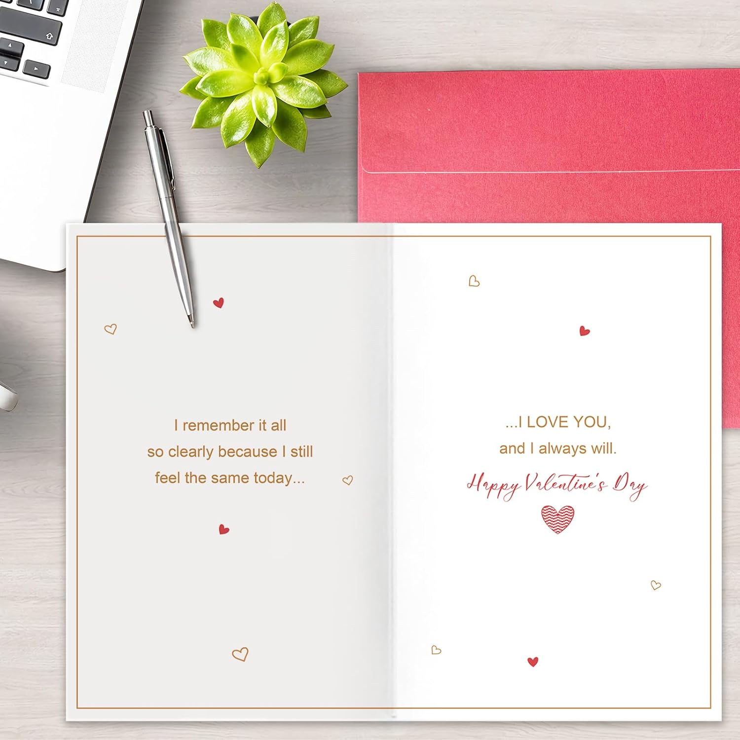 Romantic Valentine'S Day Card For Husband, Sweet I Love You Greeting Card For Spouse, Heartfelt Valentine Gift From Wife
