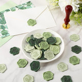 50 Pcs Sage Green Wax Seal Stickers For Wedding Invitation Envelope Eucalyptus Self- Adhesive Stickers For Invitation Cards Christmas Cards, Gift Wrapping, Party Menu Decor