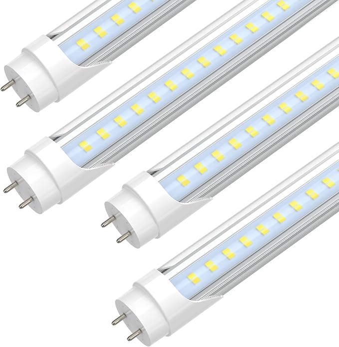 4 Pack 4FT T8 Type A B LED Tube Lights 28W 4060LM 6500K Plug and Play Ballast Bypass Replacement
