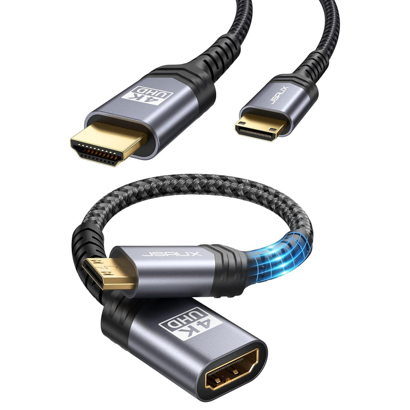 Mini Hdmi To Hdmi Cable 6Ft And Mini Hdmi To Hdmi Adapter High Speed With 4K 6