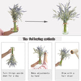 Artificial Lavender Stems In Glass Vase With Faux Water,15" Artificial Plants Eucalyptus Leaves For Shelf Desk Bathroom Farmhouse Room Coffee Table Home Decor